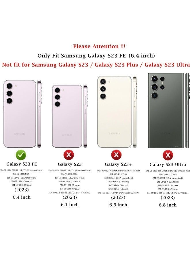 Asan Ge Samsung Galaxy S23 FE Case, Dual Layer Protective Heavy Duty Cell Phone Cover, Super Military Grade Drop Protection Case Cover for Samsung Galaxy S23 FE 5G 2023, Dark Blue - Image 2