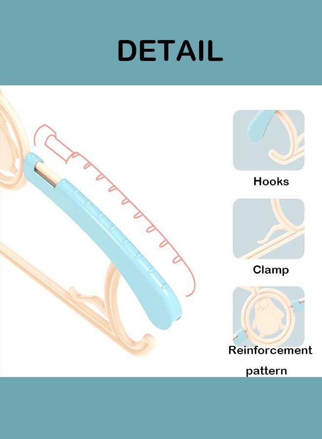 10pcs Adjustable baby hanger Baby Nursery Closet Hangers Extendable Laundry Infant Pant Hanger for Girl Boy Toddler Kids Child(Bule) - Image 5