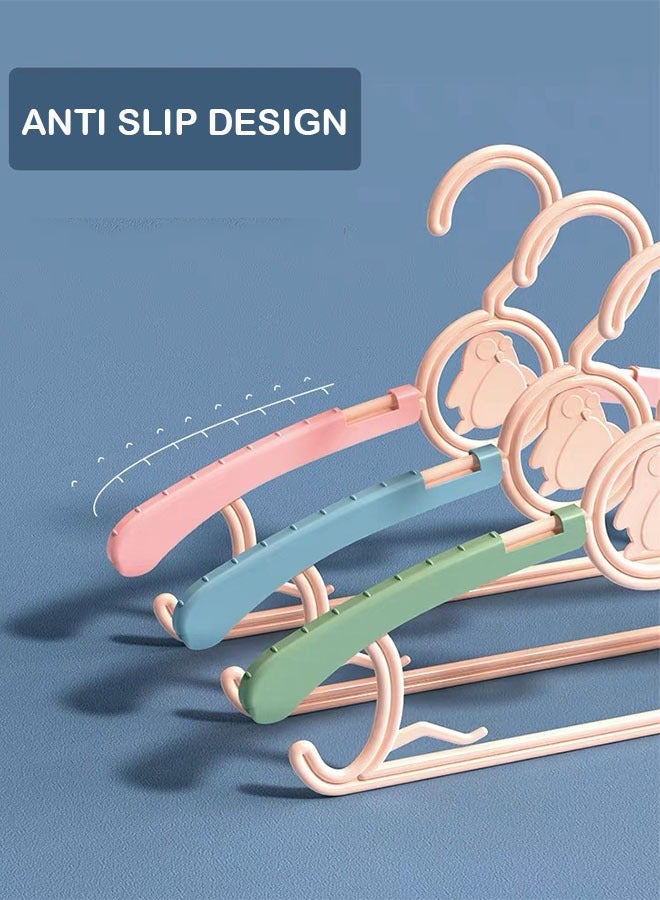 10pcs Adjustable baby hanger Baby Nursery Closet Hangers Extendable Laundry Infant Pant Hanger for Girl Boy Toddler Kids Child(Bule) - Image 4