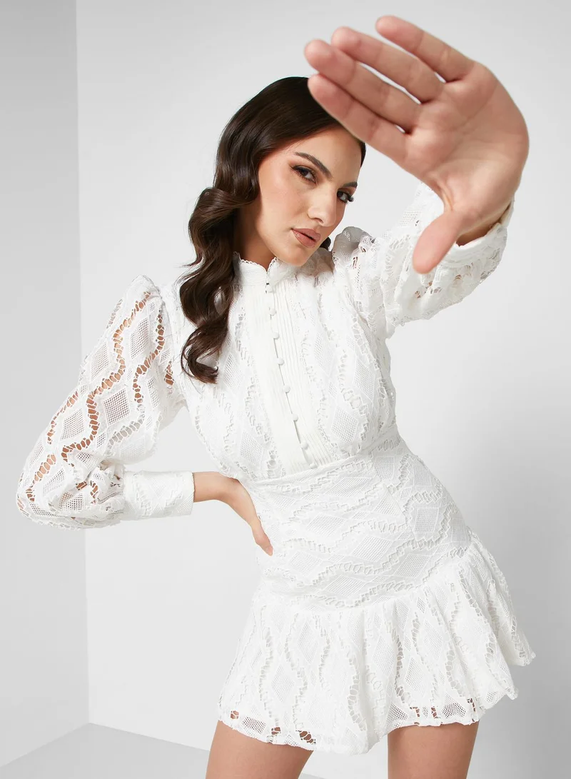 Bardot Lace Mini Dress