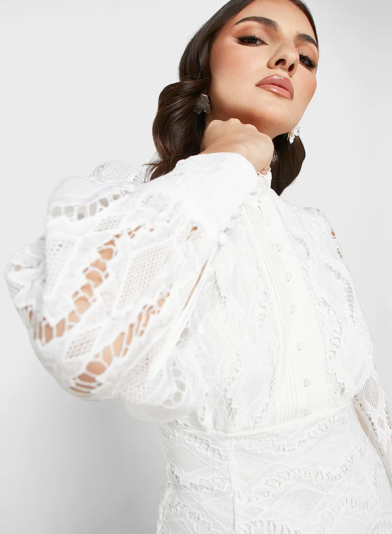 Bardot Lace Mini Dress