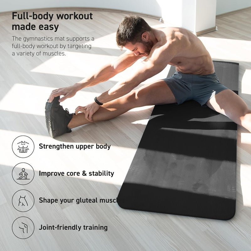 MSPORTS Yoga Mat Premium Non Slip Thick – Extra Comfortable Exercise Mat for Home Workouts, Pilates, Stretching & Gym – Cushioned NBR Foam, Gym Mat with Strap, for Women & Men - Image 5