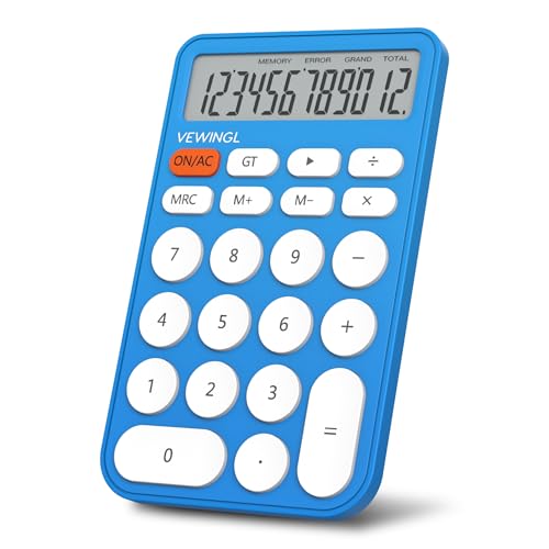 VEWINGL Standard Calculator, 12 Digit Large Display Desktop Calculator with Big Buttons for Office, School, Home & Business - Image 1