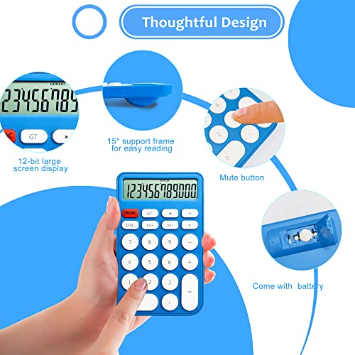 VEWINGL Standard Calculator, 12 Digit Large Display Desktop Calculator with Big Buttons for Office, School, Home & Business - Image 2