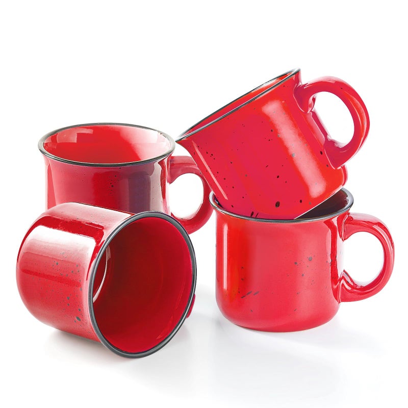 BEST ONE bestone Set of 4 Large Ceramic Mugs with Handles, 16 oz, Vibrant Colors, Microwave & Dishwasher Safe, Perfect for Coffee, Cereal, Latte, Salad, Noodles - Image 1