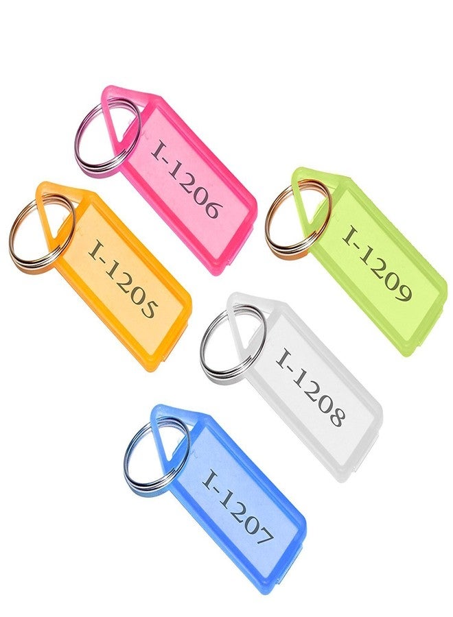 Fancyku Pack of 50 Assorted Tag Label Multipurpose Writeable Name Key Tags Keychains (Pack of 50) - Image 5