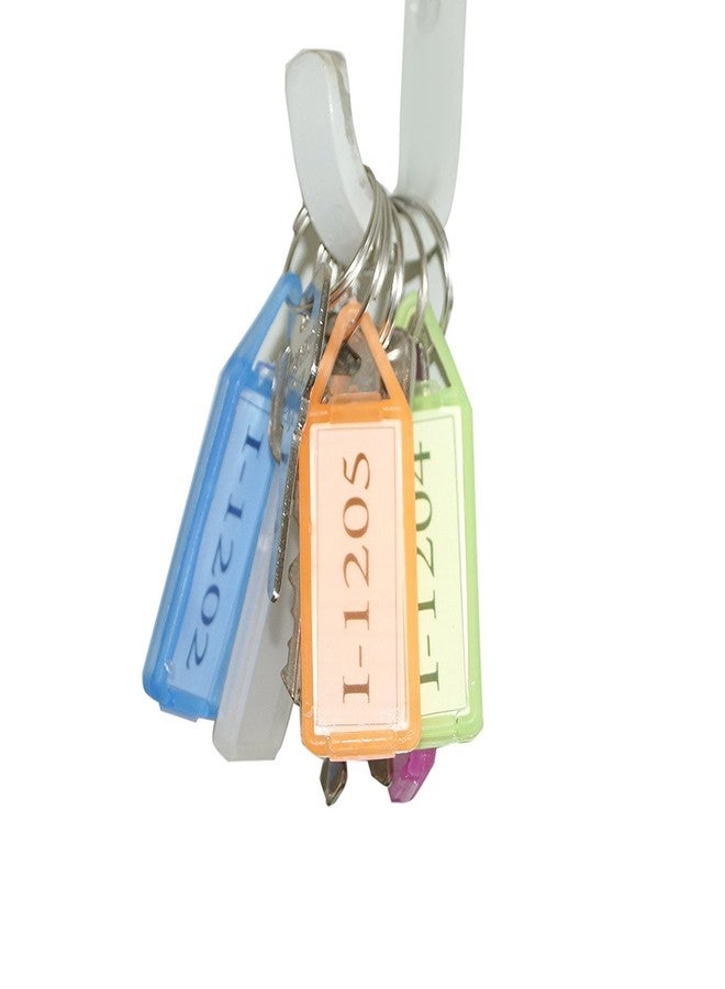 Fancyku Pack of 50 Assorted Tag Label Multipurpose Writeable Name Key Tags Keychains (Pack of 50) - Image 3