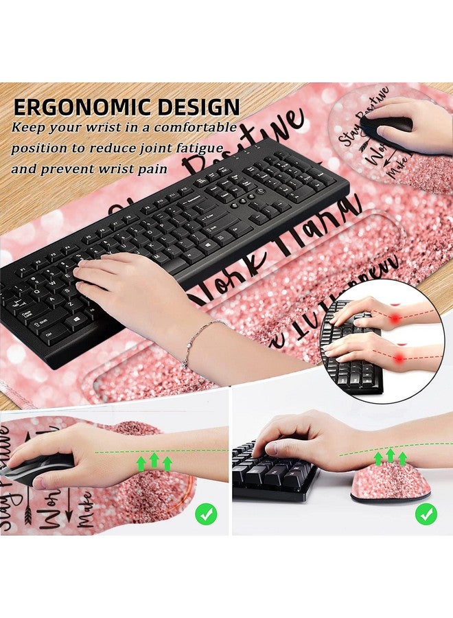 LATEEFAH Desk Mat, Large Mouse Pad and Keyboard Wrist Rest, Ergonomic Mouse Pad Set, Mouse Pad with Wrist Rest Combo for Home, Office, Computer - Image 3