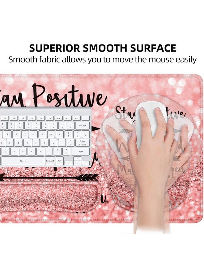 LATEEFAH Desk Mat, Large Mouse Pad and Keyboard Wrist Rest, Ergonomic Mouse Pad Set, Mouse Pad with Wrist Rest Combo for Home, Office, Computer - Image 4