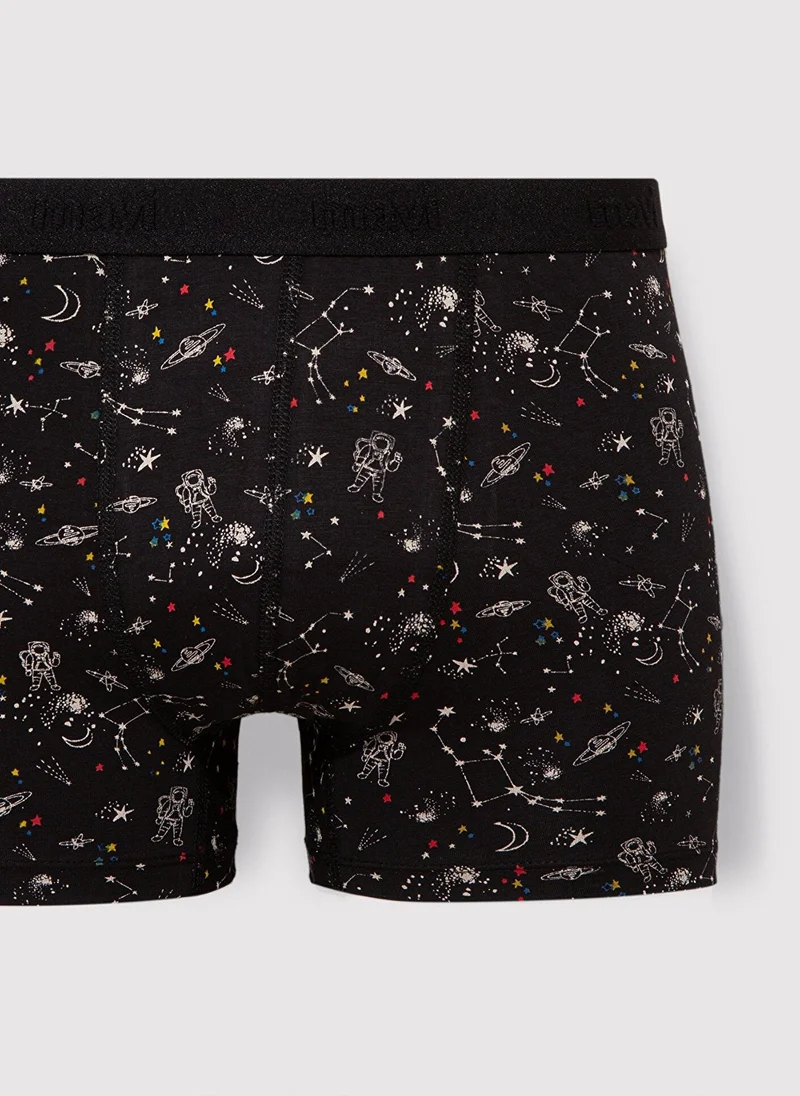 Mavi Printed Black Boxers