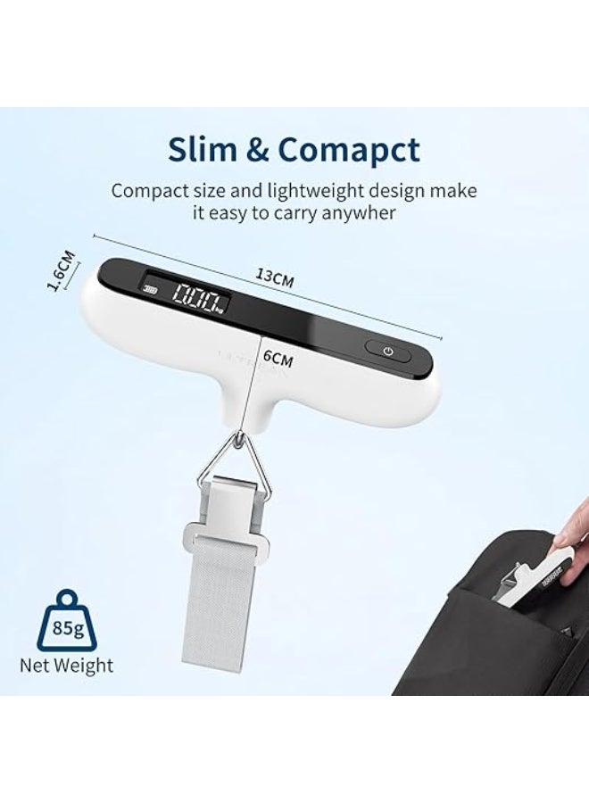 Lynacz Original Digital Luggage Scale, 50kg/110lb Portable Hanging Baggage Scale with Backlit LCD, 3 Units (kg/lb/oz), Hold & Tare Function for Travel, Fishing, Shipping, Battery Included - Image 4
