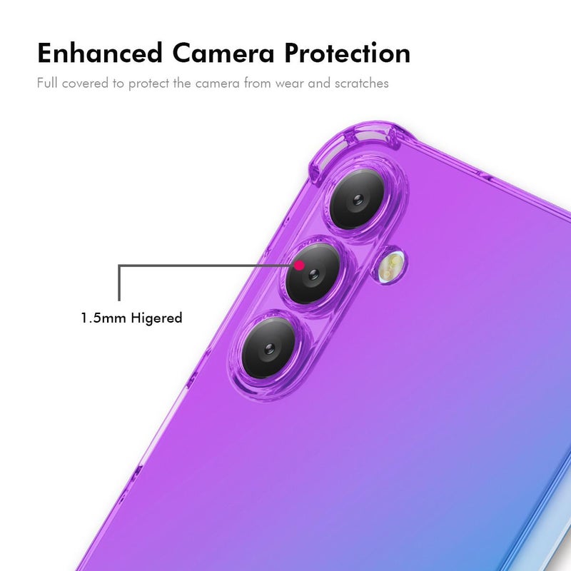 ENKAY For Samsung Galaxy A17 Hat-Prince Gradient Airbag Tpu Phone Case(Purple Gold) - Image 4