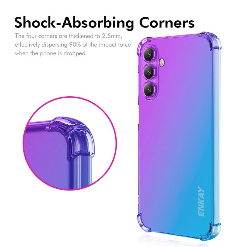 ENKAY For Samsung Galaxy A17 Hat-Prince Gradient Airbag Tpu Phone Case(Purple Gold) - Image 2