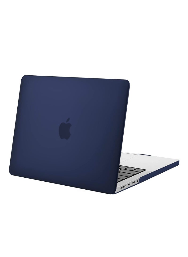 Hard Shell Case Protective Snap On CoverCompatible with MacBook Pro 14 inch Case 2021-2023 Release M2 A2779 A2442 M1 Pro/Max Chip w/Touch ID/Protective Plastic Hard Shell Case (Dark Blue) - Image 1