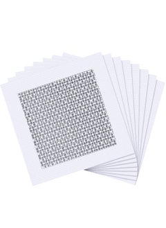 KASTWAVE طقم إصلاح جدار الألياف الزجاجية، 8 قطع شاشة جبس patch لتغطية الشقوق والثقوب والعيوب على ألواح الفينيل، لاصقات ذاتية اللصق من الألومنيوم للجبس (أبيض)  - Image 1