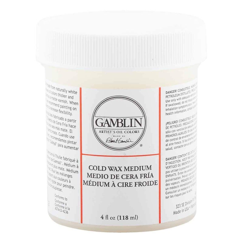 Gamblin Artist Colors Cold Wax Oil Painting Medium Clear 4oz jar - Image 1