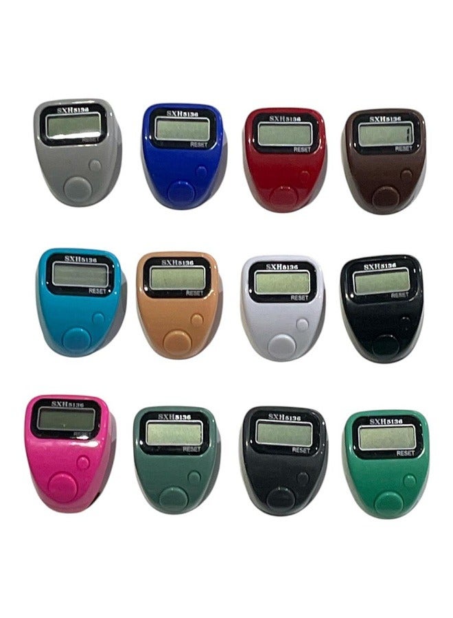 12-Piece Electronic Digital Finger Counter Set Multicolour  - Image 1