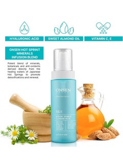 Onsen Secret Japanese Cleansing Milk Face Wash Anti Aging Gentle Cleanser Makeup Remover Cleansing Milk For Sensitive Skin All Natural Purifying Organic Non Foaming Facial Cleanser 150 Ml  - Image 5