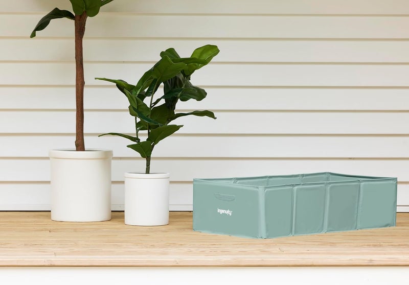 ingenuity حمام الأطفال القابل للطي من إنجينيتي توكواي يتحول من دش إلى حمام سهل التخزين سهل التنظيف لا يتطلب تجميع حمام أطفال محمول للسفر 12M5Y - Image 2