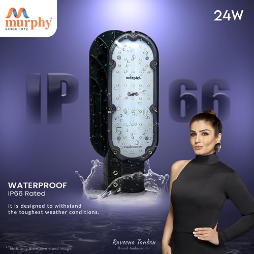 Murphy LED 24 Watts Ip-65 Bis Approved Waterproof Outdoor Street Light, Cool White Pack of 1 - Image 3
