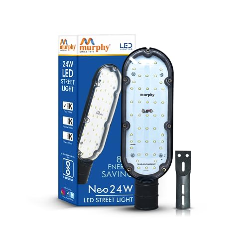 Murphy LED 24 Watts Ip-65 Bis Approved Waterproof Outdoor Street Light, Cool White Pack of 1 - Image 1