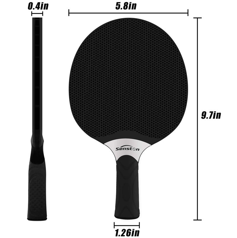 Senston Table Tennis Rackets Set, Professional Table Tennis Racket with 3 Balls, Composite Rubber Ping Pong Paddle Set - Image 5