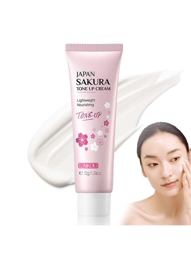 لايكو ساكورا توني أب كريم ، كريم مرطب للوجه ، كريم مرطب للوجه ساكورا إيسنس جلو ، ترطيب ونعيم للبشرة الجافة ، خفيف الوزن مغذي للوجه ، كريم الوجه الكسول للبشرة 30 جرام - Image 1