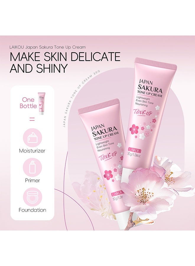 لايكو ساكورا توني أب كريم ، كريم مرطب للوجه ، كريم مرطب للوجه ساكورا إيسنس جلو ، ترطيب ونعيم للبشرة الجافة ، خفيف الوزن مغذي للوجه ، كريم الوجه الكسول للبشرة 30 جرام - Image 2
