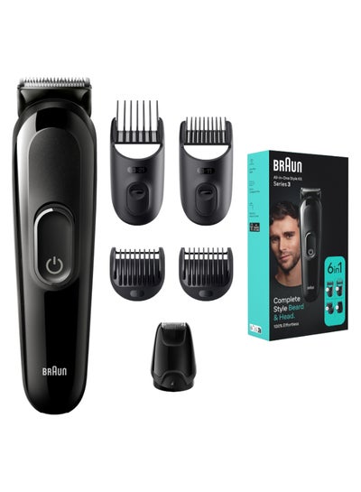 BRAUN 6-in-1 Style Kit trimmer Series 3 for Beard and Hair black