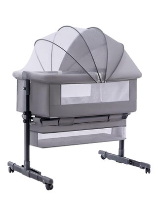 Adjustable Baby Bedside Crib With Large Storage Basket, Mattress Breathable Net,Mosquito Net Detachable, Soft Mattress 360°Swivel Wheels - pzsku/Z1639D624F45B3A7F2664Z/45/_/1728042917/414f2166-ac09-4e2e-a4b3-6ac47dd60627