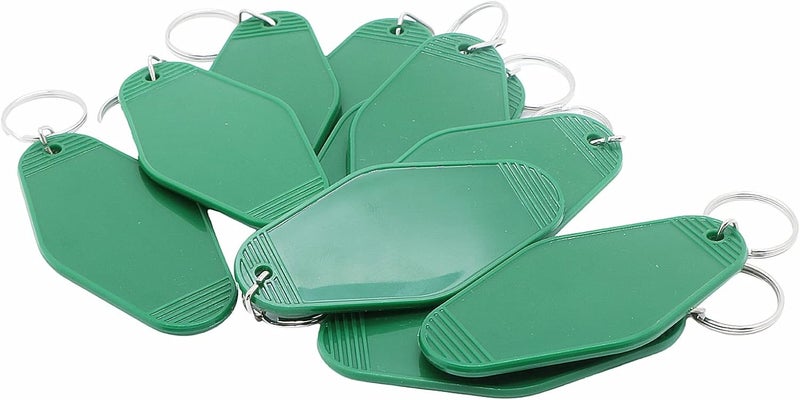 Nwsrayu 10 Bulk Blank Hotel Keychains, Vintage Motel Style, Sublimation Keychains, Heat Transfer Keychains, DIY Key Tags, Dark Green, 3.7 Inch - Image 2