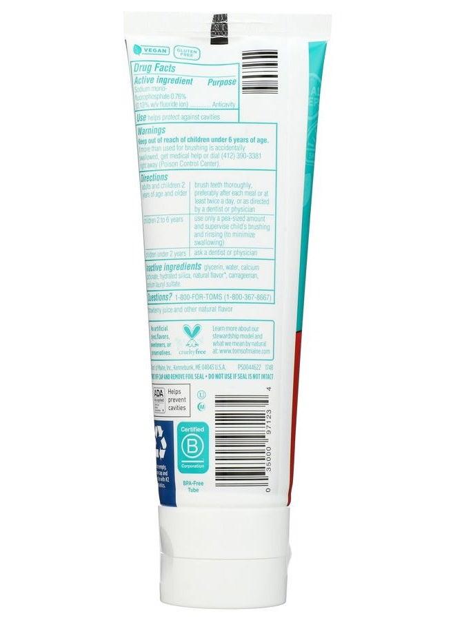 Kids’ daily oral care toothpaste for gentle brushing experience Silly Strawberry flavor fluoride-free natural formula 5.1 oz - Image 2