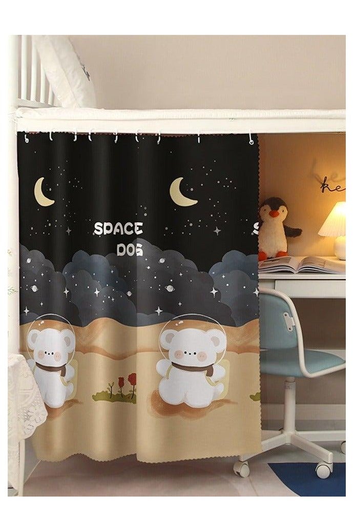 JUNYOUK 2 Pcs Private Bed Curtain At The Bottom Of The Bunk Bed, Breathable And Dustproof Single Bed Blackout Curtain, Dormitory Family Bed Curtain, Can Cover 3 Sides - Image 2