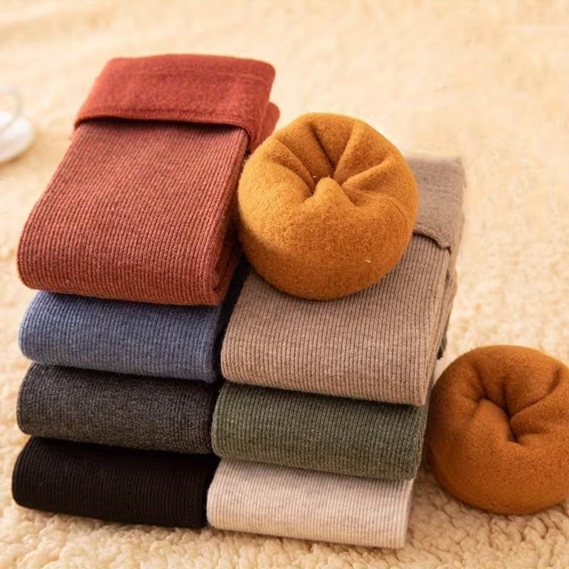 AVNISH Wool Warm Snow Socks 3 Pair Thick Thermal Woolen Socks for Women Winter Wear Knee Length | Stretch Knit Super Fleece Soft Fur Velvet Leg Warmer Short Boot Cuff Socks Stocking Girls (Multicolor) - Image 4