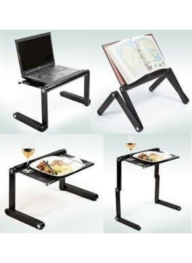 Adjustable Foldable Laptop & Tablet Stand with Dual Cooling Fans – Aluminum Ergonomic Design, Compatible with All Devices