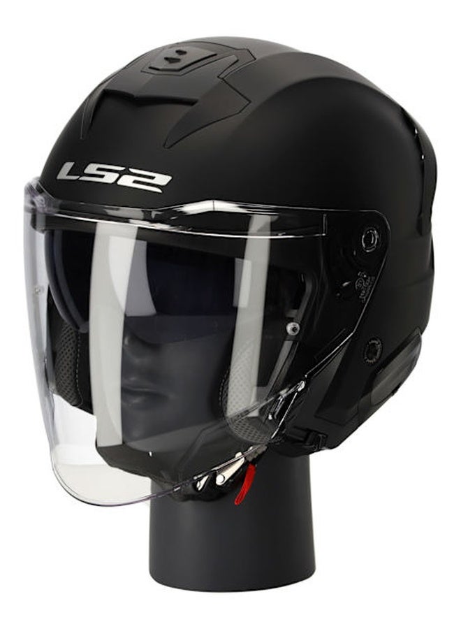 LS2 VERSO II Open Face Jet Helmet Matt Black Size M | Urban Scooter Open Face Helmet - Image 1