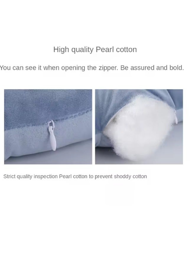 Nap Sleeping Pillow for Desk,Plush PP Cotton Fil with Waist Support, Face Down Pillow for Office, Library, Student Rest & Travel Use - Image 3
