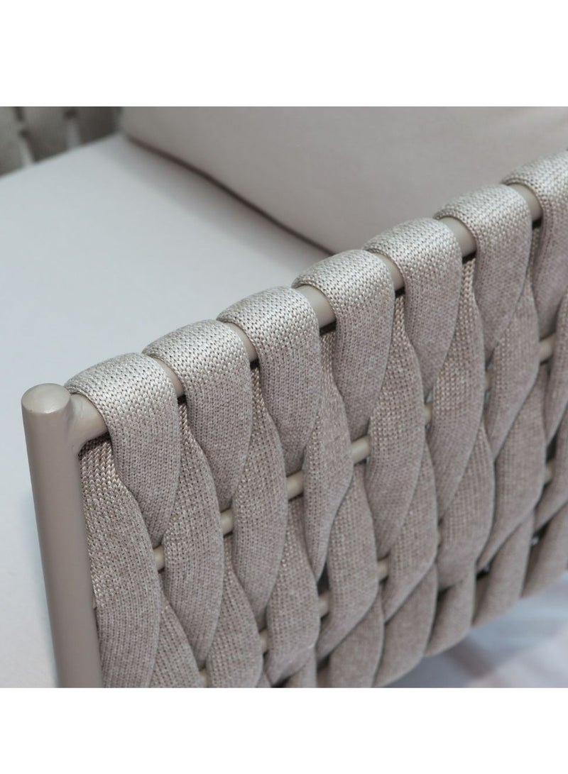 73Hours Stylish Weather-Resistant Outdoor Garden Rope Design Sofa Set - Image 3
