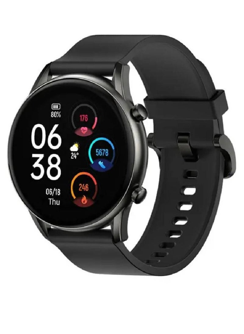 miYou RT2 HD Screen Heart Rate Monitor 12 Sport Models IP68 Waterproof Bluetooth Calling Smartwatch Black  - Image 1