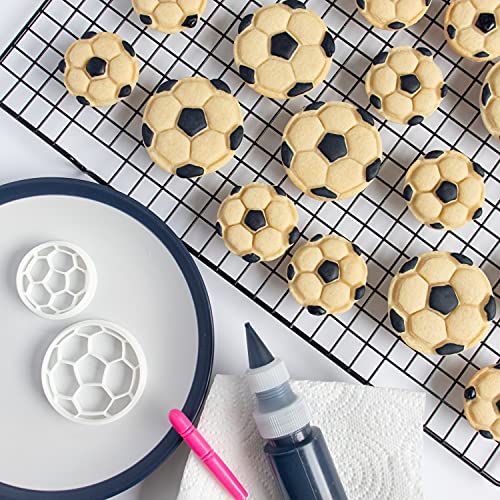 Bakerlogy مجموعة من 2 قواطع بسكويت على شكل كرات قدم، 2 قطعة - بيكرلوجي - Image 3