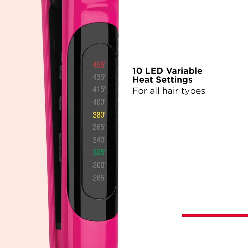 Revlon Smooth Brilliance Ceramic Hair Flat Iron | Smooth Glide and Ultra-Sleek Sylas, (1 in) - Image 3