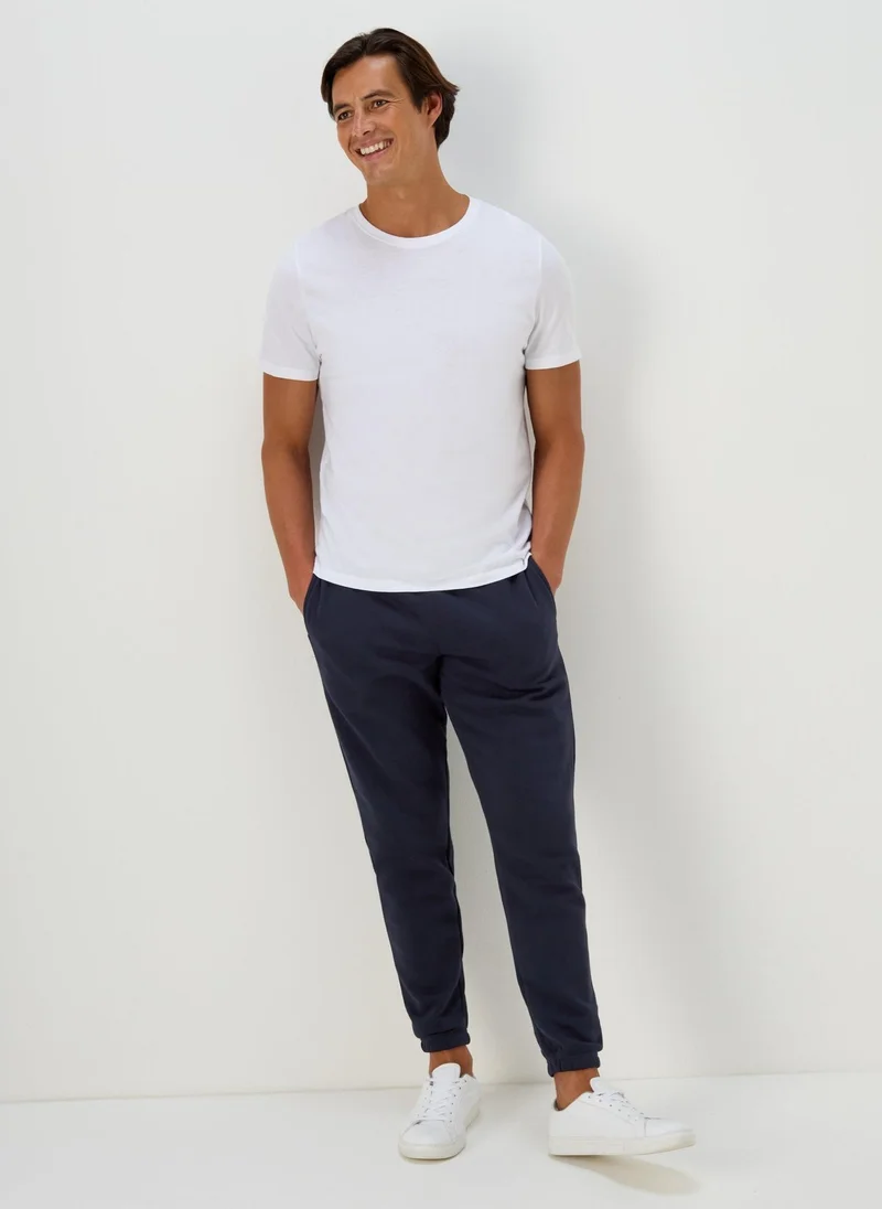 Navy Essential Cuffed Joggers