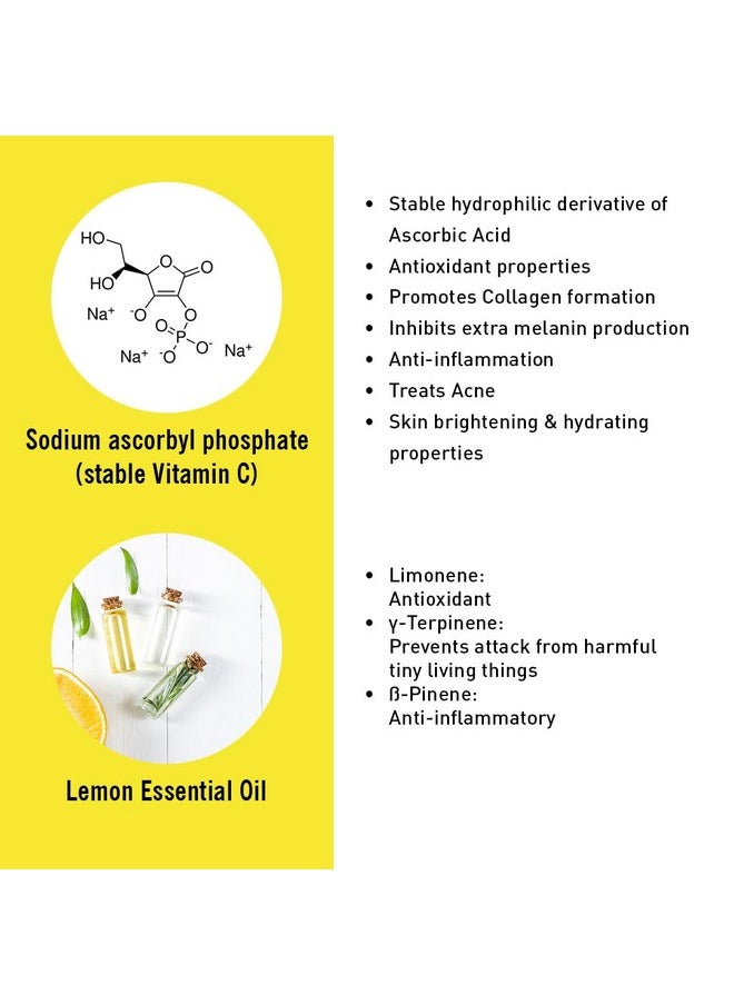Keya Seth Aromatherapy Keya Seth Aromatherapy 10% Vitamin C Lemon Serum, Sodium Ascorbyl Phosphate + Vitamin E & Lemon Essential Oil, Antioxidants + Aha, Glowing Skin  - Image 3