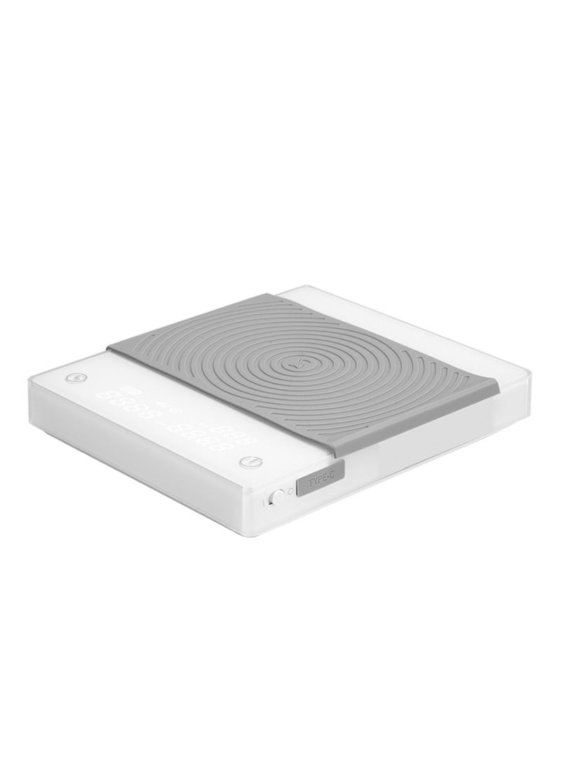 TIMEMORE Basic 2.0 Electronic Espresso Coffee Scale with Timer, USB Charging Port, Waterproof, 0.1g accuracy - White - Image 1