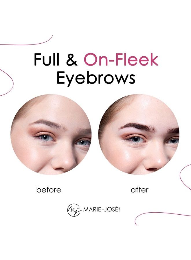 Marie-José & Co Dark Brown Eyebrow Powder, Compact Eyebrow Kit for Women, Easy to Apply Eyebrow Makeup, Eyebrow Cake Powder with A Soft Finish for Naturally Looking Brows All Day - Image 3
