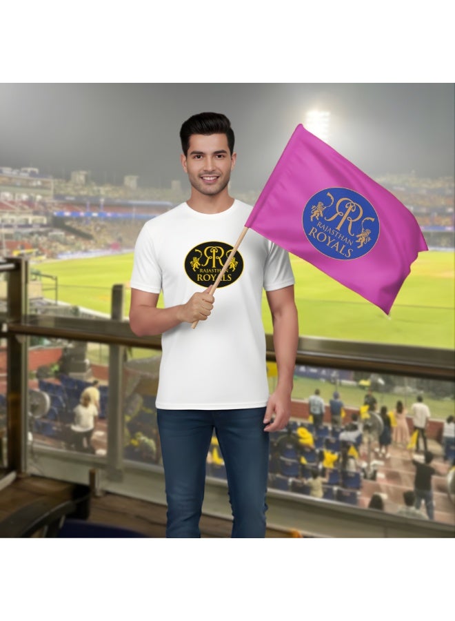 Rajasthan Cricket Fans Adult Round Neck Tshirt For Men - Image 5