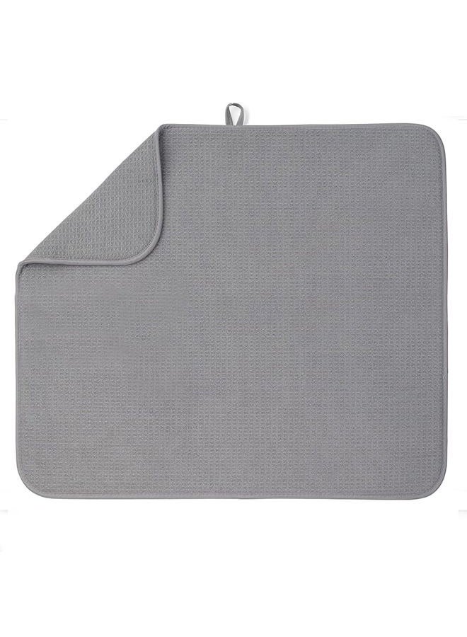 Bellemain XXL Dish Mat Microfiber Dish Drying Mat, Super Absorbent (Grey, 16" x 18") - Image 1