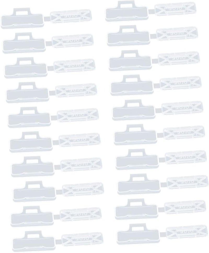 حامل تسمية كابل شفاف 3x1x0.5 سم علبة بلاستيكية لكابلات الشبكة والطاقة - Image 1