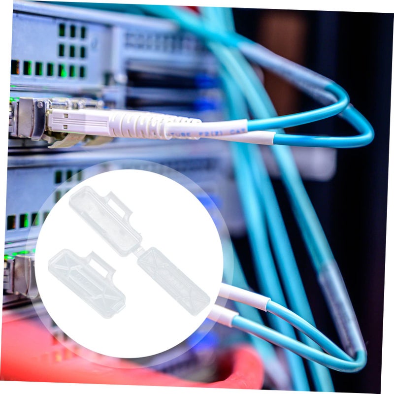 حامل تسمية كابل شفاف 3x1x0.5 سم علبة بلاستيكية لكابلات الشبكة والطاقة - Image 4