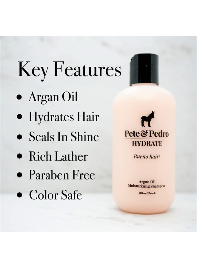 Pete & Pedro HYDRATE - Hydrating Argan Oil Shampoo For Men & Women | Moisturizing Shampoo For Dry & Fragile Hair | As Seen on Shark Tank, 8.5 oz. - Image 2
